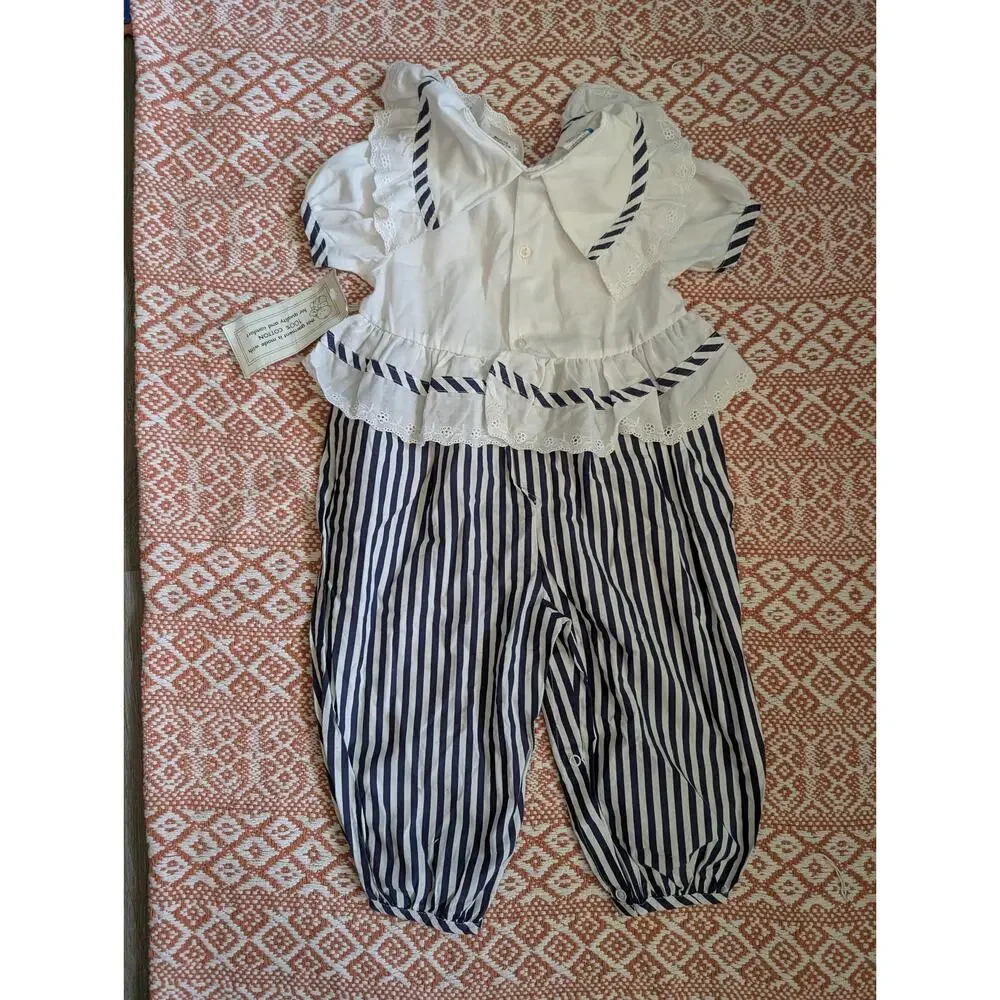 Vintage toddler baby girls romper bubble one piece size 24 months 2t